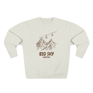 Premium Big Sky, Montana Gondola Ski Mountain Sweatshirt