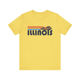 Buy maize-yellow Illinois T Shirt - Retro Jetski PWC Graphic Illinois Tee
