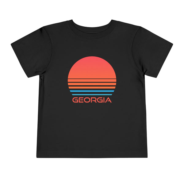 Georgia Toddler T-Shirt - Retro 80s Unisex Toddler Georgia Shirt