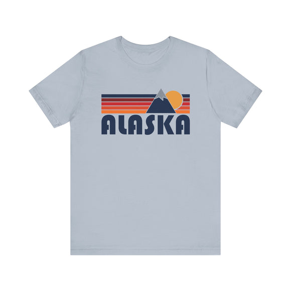 Retro Alaska T-shirt, Mountain Tee, Vintage Alaska Unisex Jersey Shirt, Outdoor Hiking Apparel