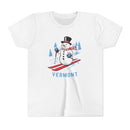 Vermont Youth Skiing Snowman Tee - Kids T Shirt-1