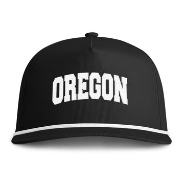 Buy black Oregon Embroidered Rope Hat - Vintage Sunwashed Rope Cap, Comfort Colors