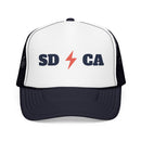 San Diego, California Retro Trucker Hat - Lightning Foam Cap-1