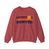 Denver, Colorado Sweatshirt Retro Sun Unisex - Denver Vintage Inspired Warm Pullover Jumper