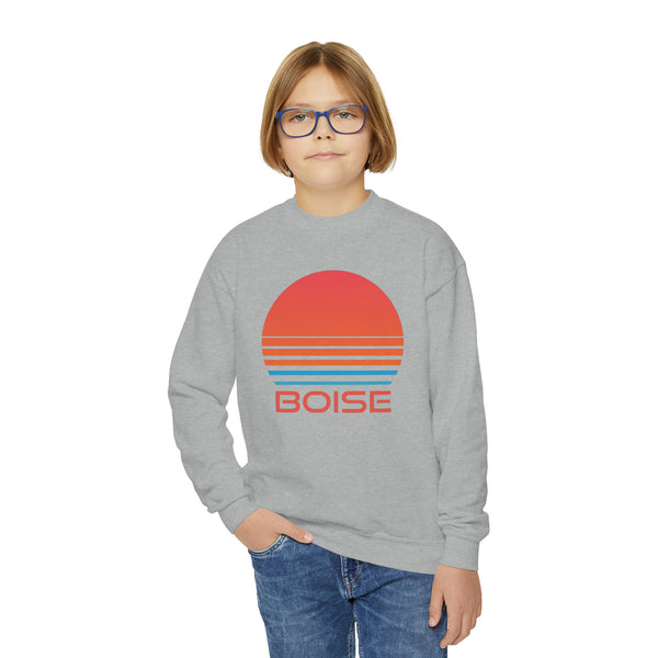 Boise, Idaho Youth Sweatshirt - Unisex Kid's Boise Crewneck Sweatshirt