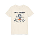 West Virginia Yeti Snowboard Youth Tee - Kids Skiing Shirt-1
