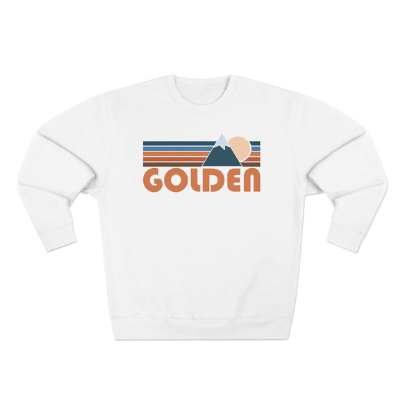 Premium Golden, Colorado Retro Mountain Graphic Sweatshirt