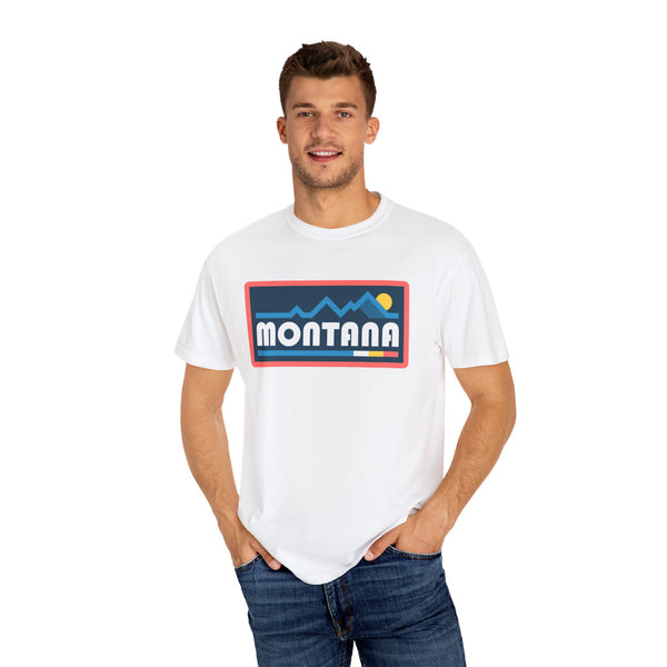 Montana Graphic Tee, Comfort Colors Retro Mountain Unisex T shirt