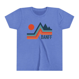 Banff, Canada Youth Shirt - Retro Mountain Banff Kid's T-Shirt