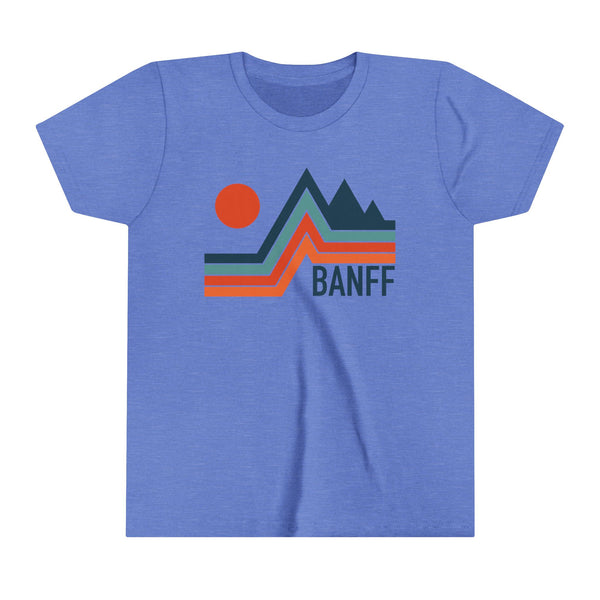 Banff, Canada Youth Shirt - Retro Mountain Banff Kid's T-Shirt