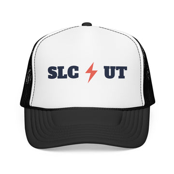 Salt Lake City, Utah Retro Trucker Hat - Lightning Foam Cap - Lightning - 0