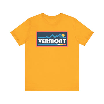 Buy gold Vermont T Shirt - Retro Graphic Vermont Tee