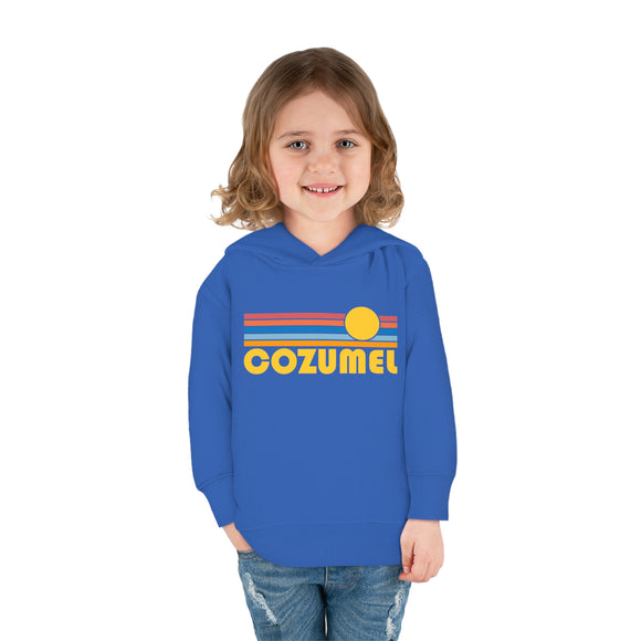 Cozumel, Mexico Toddler Hoodie - Retro Sunrise Unisex Cozumel Toddler Sweatshirt
