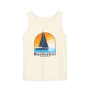 Nantucket, Massachusetts Sailboat Tank Top | Comfort Colors 100% Cotton-2