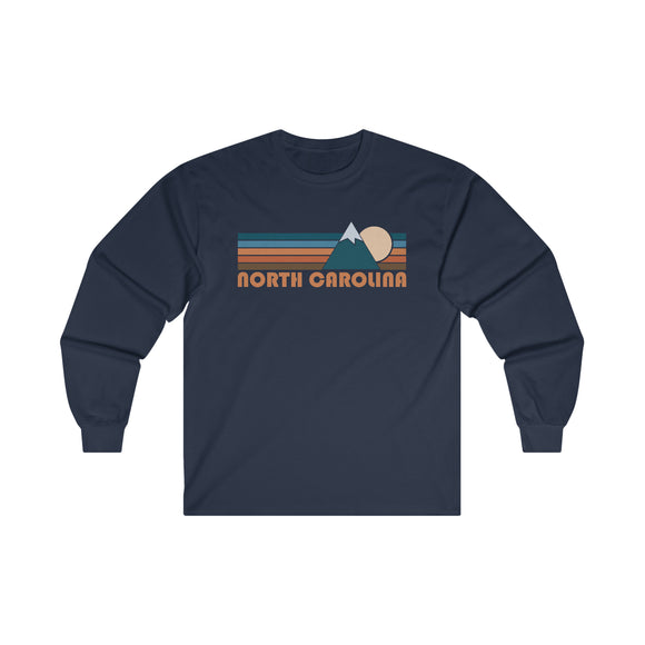 North Carolina Long Sleeve Shirt - Retro Unisex North Carolina Long Sleeve Tee