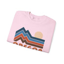 Oregon Sweatshirt Retro Mountains, Oregon Unisex Graphic Crewneck-23
