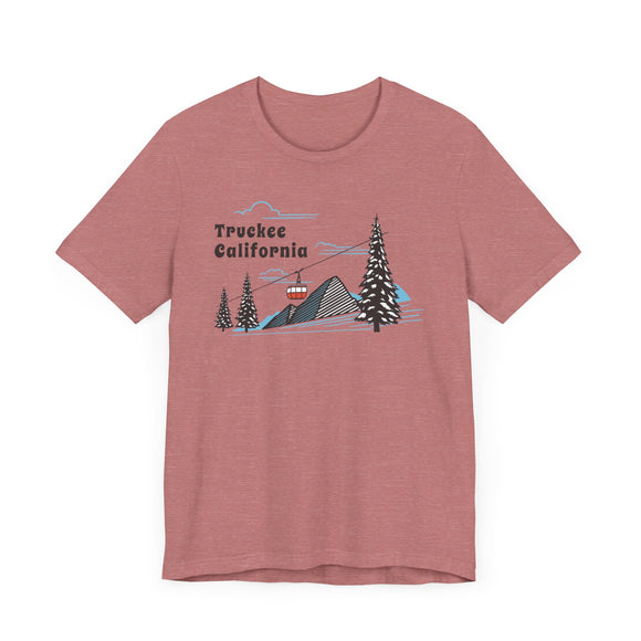 Truckee, California T-Shirt - Retro Ski Mountain Gondola Unisex Truckee Shirt