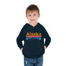 Alaska Toddler Hoodie - Retro Mountain Sun Unisex Alaska Toddler Sweatshirt-16
