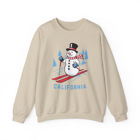 California Sweatshirt - Ski Snowman Graphic Crewneck - 0