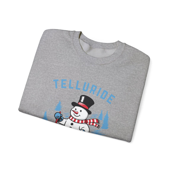 Telluride, Colorado Sweatshirt - Ski Snowman Graphic Crewneck