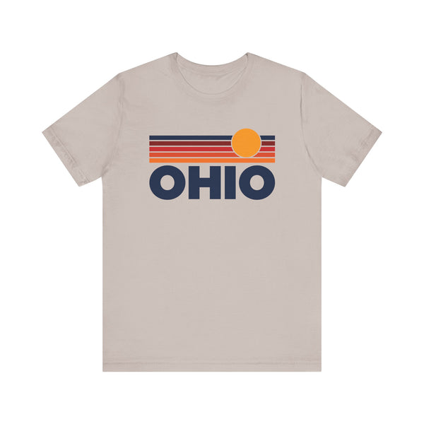 Ohio T-Shirt Retro Sun Ombre Unisex Tee, Vintage Ohio Tee, Mountain Sun Tee, Ohio Souvenir Shirt