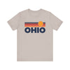 Ohio T-Shirt Retro Sun Ombre Unisex Tee, Vintage Ohio Tee, Mountain Sun Tee, Ohio Souvenir Shirt