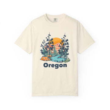 Oregon Graphic Tee, Comfort Colors Retro Unisex T shirt - 0