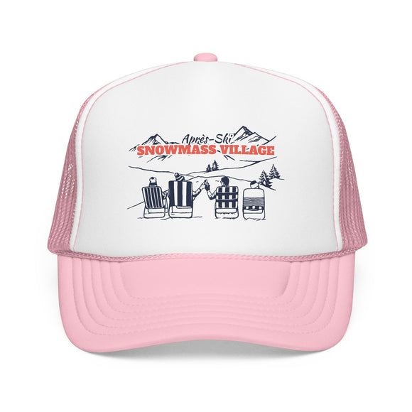 Snowmass Village, Colorado Après-ski Trucker Hat — Foam Mesh Cap