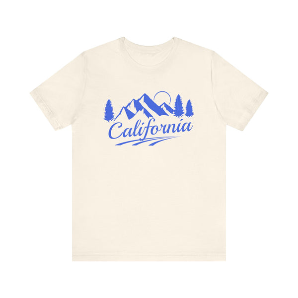 California T-Shirt - Retro Mountain Unisex California Shirt