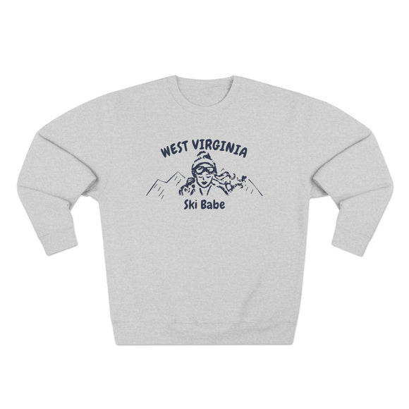 Premium West Virginia Ski Babe Sweatshirt