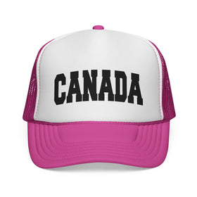 Buy pink Canada Retro Collegiate Style Trucker Hat