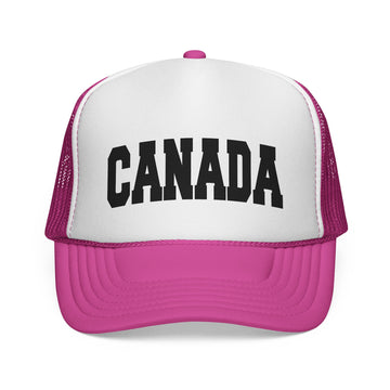 Buy pink Canada Retro Collegiate Style Trucker Hat