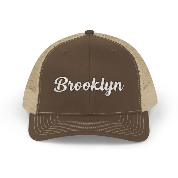 Brooklyn, New York Snapback Trucker Cap - Embroidered Brooklyn Hat