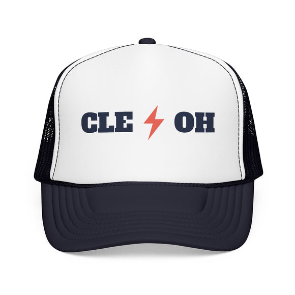 Cleveland, Ohio Retro Trucker Hat - Lightning Foam Cap
