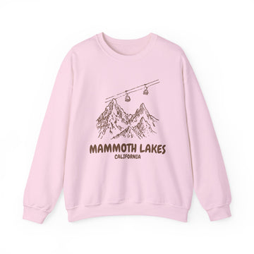 Buy light-pink Mammoth Lakes, California Mountain Gondola Sweatshirt, Travel Graphic