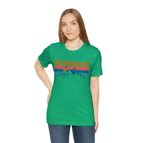 Vermont T-Shirt - Mountain Sunset Unisex Vermont Shirt