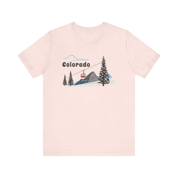 Colorado T-Shirt Retro - Adult Unisex Ski Mountain Gondola Colorado T Shirt