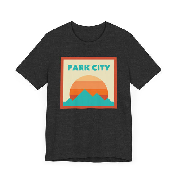 Retro Park City, Utah T-Shirt, Mountain Sun Tee, Unisex Graphic Shirt, Vintage Park City, Utah Top, Outdoor Adventure Clothing