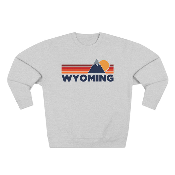 Premium Wyoming Mountain Lines Graphic Sweatshirt