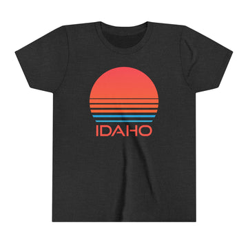 Buy dark-grey-heather Idaho Youth Shirt - Retro 80s Idaho Kid's T-Shirt
