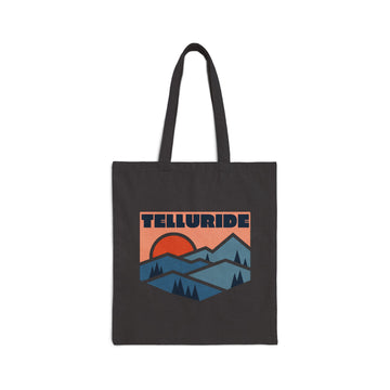 Telluride, Colorado Cotton Canvas Tote Bag - 15" x 16" - Rolling Hills Stripe - 0