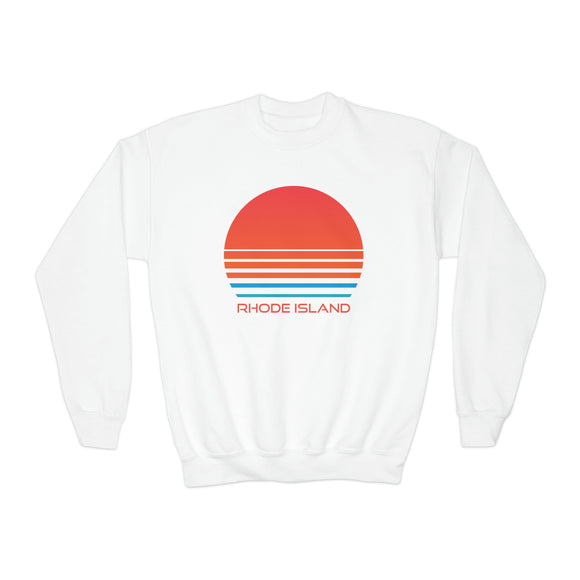 Rhode Island Youth Sweatshirt - Unisex Kid's Rhode Island Crewneck Sweatshirt