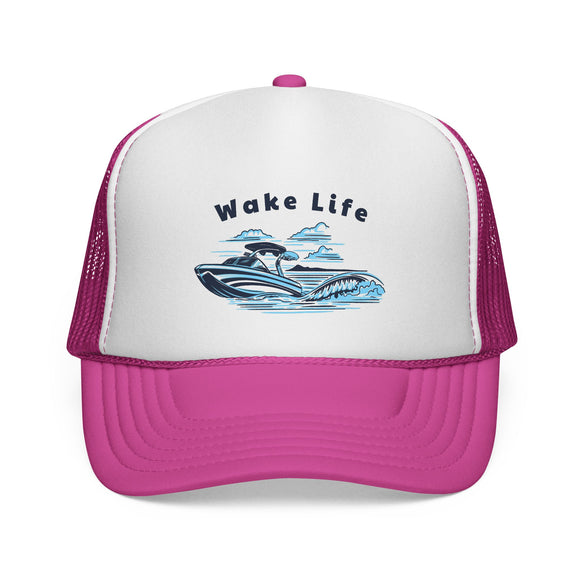 Wake Life Wakeboard Boat Trucker Hat