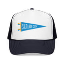 Salt Lake City, Utah Pennant Trucker Hat — Retro Flag Foam Cap-4