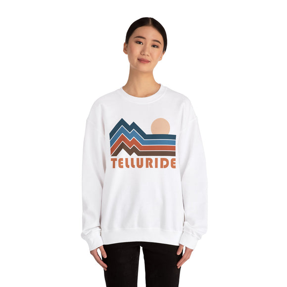 Telluride, Colorado Sweatshirt Retro Mountains, Telluride Unisex Graphic Crewneck