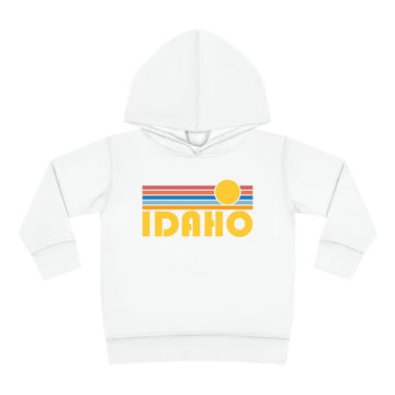 Buy white Idaho Toddler Hoodie - Retro Sunrise Unisex Idaho Toddler Sweatshirt