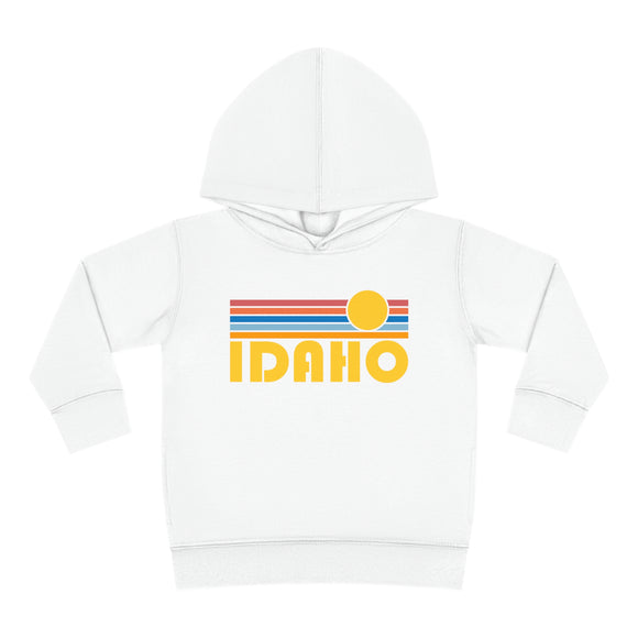 Idaho Toddler Hoodie - Retro Sunrise Unisex Idaho Toddler Sweatshirt