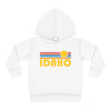 Idaho Toddler Hoodie - Retro Sunrise Unisex Idaho Toddler Sweatshirt