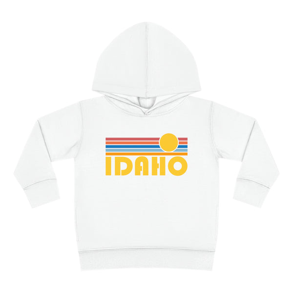 Idaho Toddler Hoodie - Retro Sunrise Unisex Idaho Toddler Sweatshirt