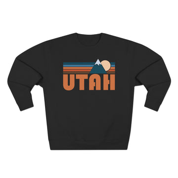 Buy black Premium Utah Retro Mountain Graphic Sweatshirt